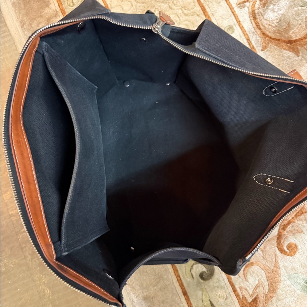 Hermes Black Tote with Tan Handles - Picture 6 of 12